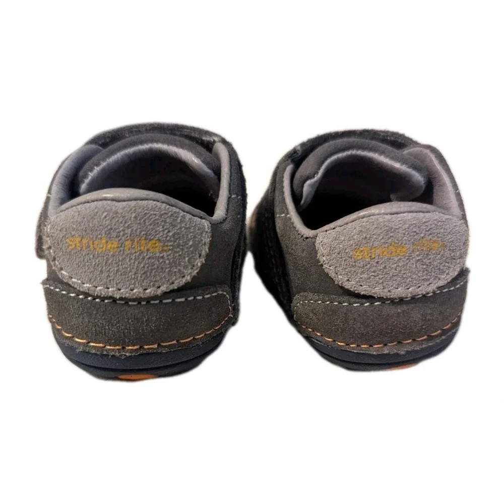 Stride Rite Infant Kid's Soft Motion SM Kellen Sneaker Leather Blue Gray Size 3W